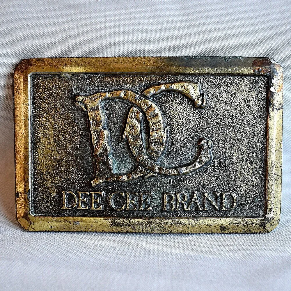 Vintage Belt Buckle DC Dee Cee Brand USA Made By Washington Mfg Co Lewis Corpora